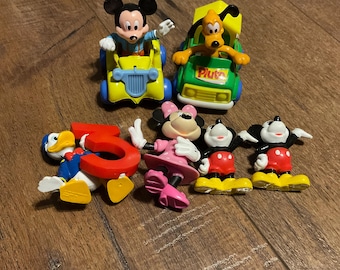 Vintage Mickey Mouse and Pluto Figures Lot of 6