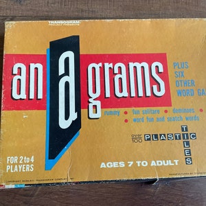 Vintage 1960’s Transogram Company Inc Anagrams Game