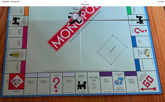 Vintage 1962 Monopoly Board Game Parker Brothers Original