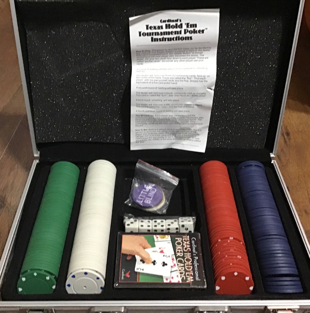 Vintage Texas Holdem Tournament Poker Game in Case Etsy