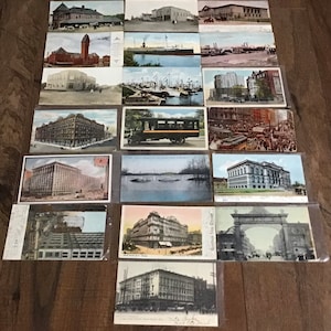 Lot of 19 Vintage Posted Postcards Postmarked Early 1900’s