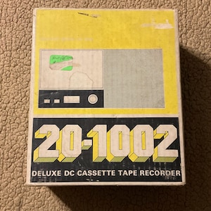 Vintage Deluxe DC Cassette Tape Recorder No 25-1002 - Original Box