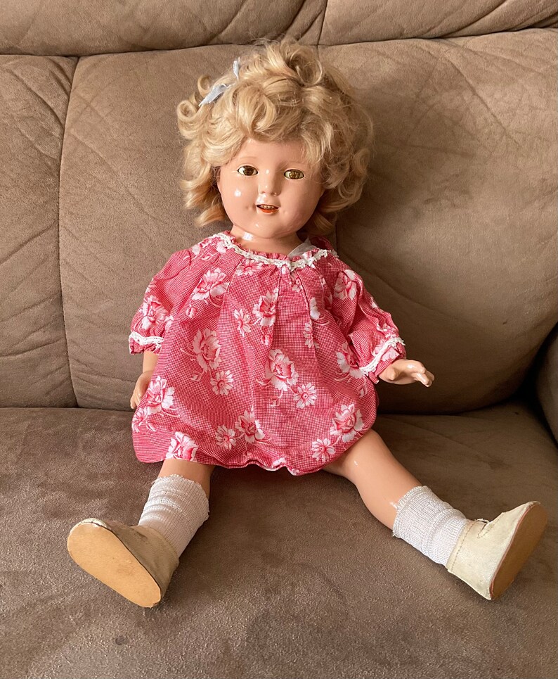 Vintage Doll Clothes Lot With Suitcase Fits 17 18 Shirley Temple Composition Dolls Etsy