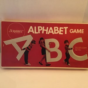 Vintage 1972 Scrabble Alphabet Game- COMPLETE