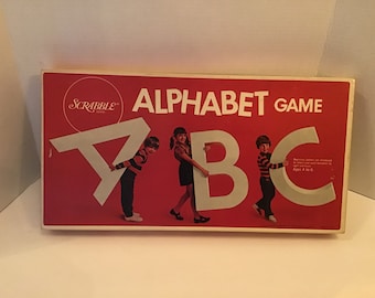 Vintage 1972 Scrabble Alphabet Game- COMPLETE