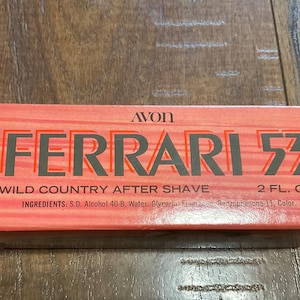 Vintage AVON Ferrari 53 Car Decanter- Wild Country After Shave