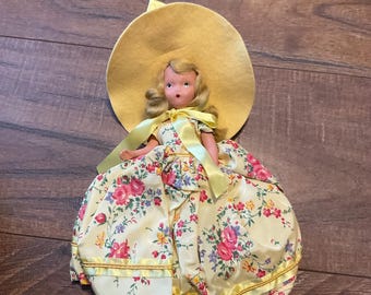 1940’s Bisque Nancy Ann Storybook Doll- Yellow Dress