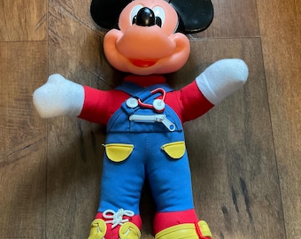 Vintage Mattel Mickey Mouse Learning Plush - #1