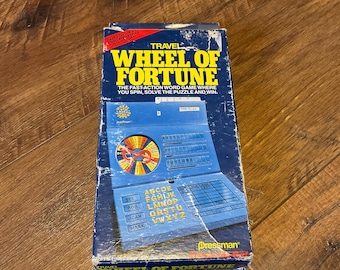 Vintage Pressman Merv Griffin Enterprises Jeu de voyage La Roue de la Fortune