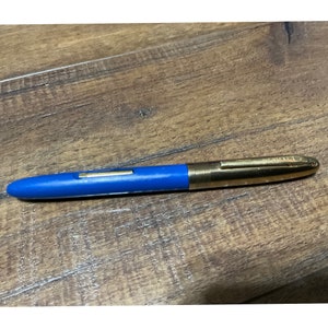 Vintage Wearever Fountain Ink Pen - Blue/Gold
