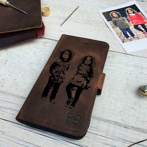 Personalised Antic Coffee iPhone Xs, Xs Max, XR, 7/8, 6/6S, Plus, 5S SE Case, iPhone Wallet Case, Card Slot, BookCase, Customised Engraving