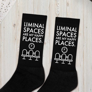 Liminal Space Socks, Weird Custom Gift, Transition Aesthetic Stocking Stuffer