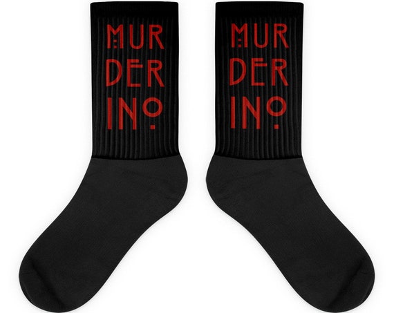 Murderino Socks, True Crime Gifts, My Favorite Murder Fans, Crime Junkie, Horror Story Clothing