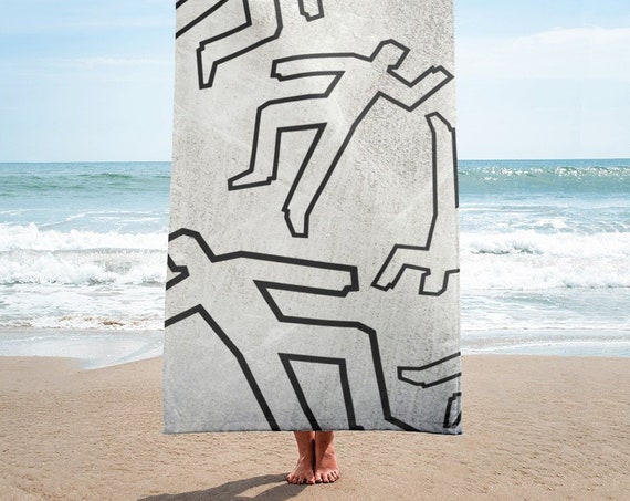 Body Count Beach Towel, True Crime All The Time, 30" x 60" Large Body Wrap Custom Towel