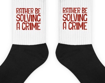 True Crime Socks Weird Gift Socks for Murderinos, Stocking Stuffer