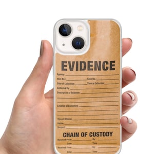 Evidence True Crime Phone Case iPhone 15 14 Forensic Detectives, Lawyers, Criminal Justice Fans image 1