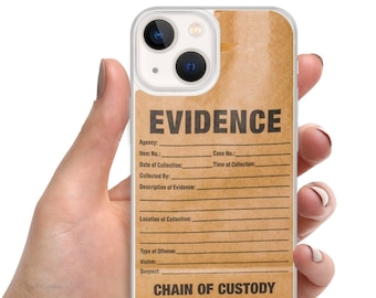 Evidence True Crime Phone Case iPhone 13 14 Forensic Detectives, Lawyers, Criminal Justice Fans