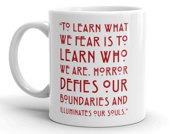 Creepy Quote Ceramic Cup inspired by Shirley Jackson Hill House, Gothic Horror Mugs with Sayings