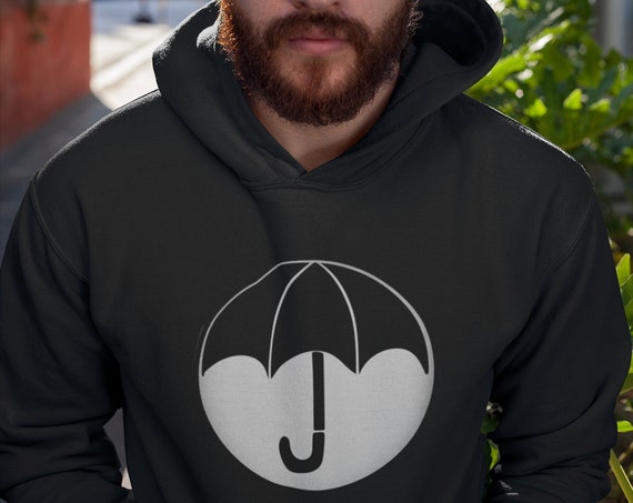 Umbrella Academy Hoodie, Cozy Unisex Pullover for Fans of Cult Netflix Show, Black White or Red Colors