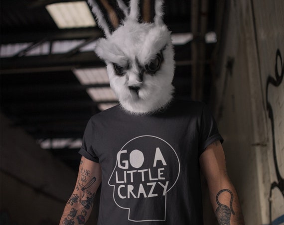 Go a little crazy Quote TShirt, Halloween Joker Shirt, Unique Graphic Tee from Frenchtoastygood, Premium BellaCanvas Brand