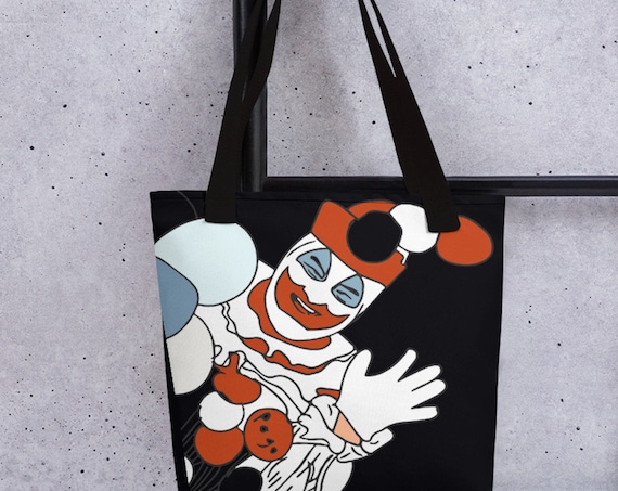 Pogo the Clown John Wayne Gacy Bag, True Crime Tote, Horror Serial Killers Pop Art