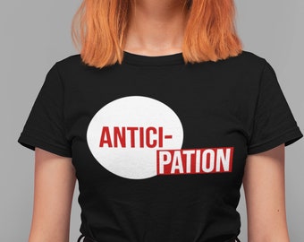 Anticipation Rocky Horror Shirt, Fitted Black Tee, RHPS Cult Movie Fandom