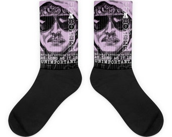 Unabomber Socks, Ted Kaczynski, Serial Killer, True Crime Gifts, Novely Socks, Weird Presents