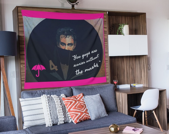 Umbrella Academy Wall Tapestry, Klaus Hargreeves Quote, Custom Art for Home, Dorm Room Decor