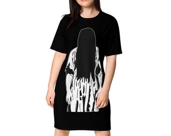 The Ring Shirt Dress, Horror Fan, Samara Nightgown, 2XS - 6XL Plus Size Halloween Costume
