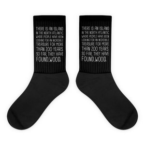 Oak Island Mystery Socks, Money Pit Treasure Hunt, Oak Island Curse Show Fan Gift Black