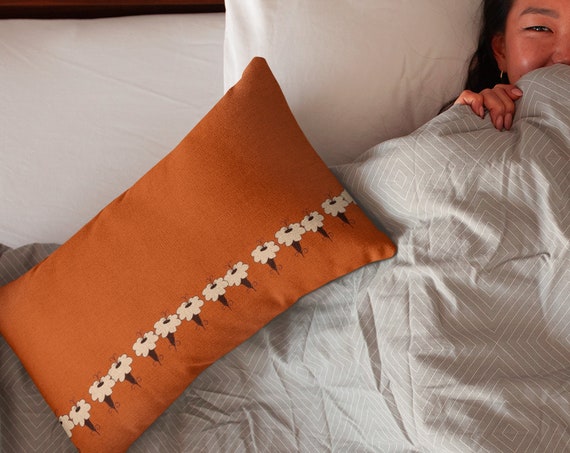 Burnt Orange Accent Pillow, Chair or Sofa Cushion, Fall Bedding and Home Decor
