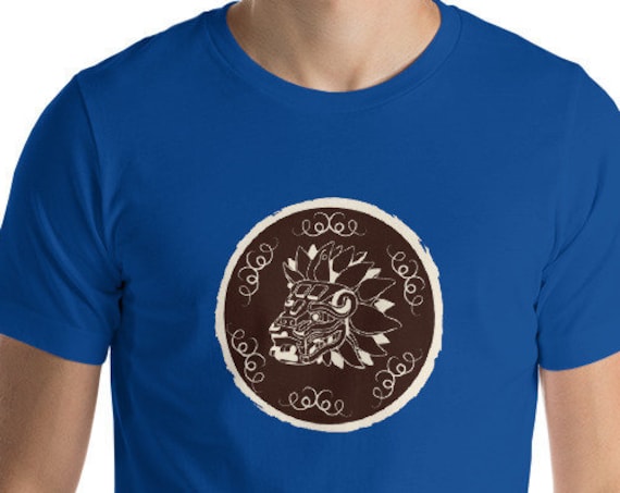 Quetzalcoatl Dragon Shirt, Aztec Mayan Art, Cryptid Fantasy Beast, Unisex Premium Tee