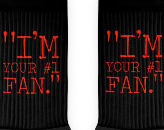 I'm Your Number 1 Fan Socks, Misery Socks, Horror Apparel, True Crime Gifts, King Fandom