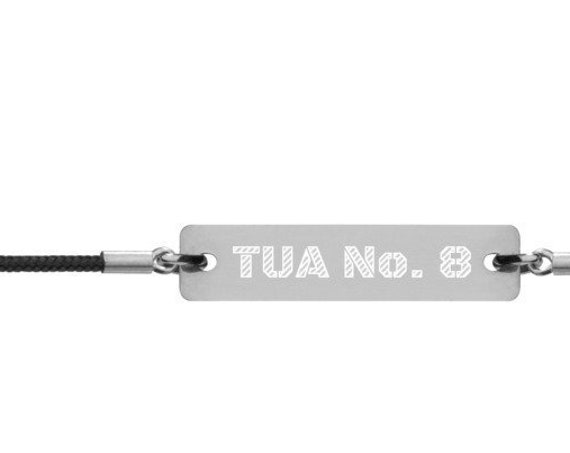 Umbrella Academy Silver String Bracelet, TUA Number 8 (You), Cool Fan Charm
