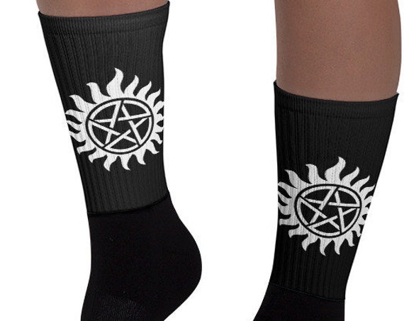 Supernatural Socks, Sam Dean Winchester Clothing, Cool Fandom Gift