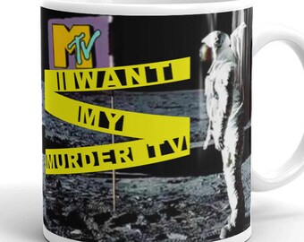 1980s True Crime Fan Mug, Retro Aesthetic Murder Memorabilia, Weird Home Decor