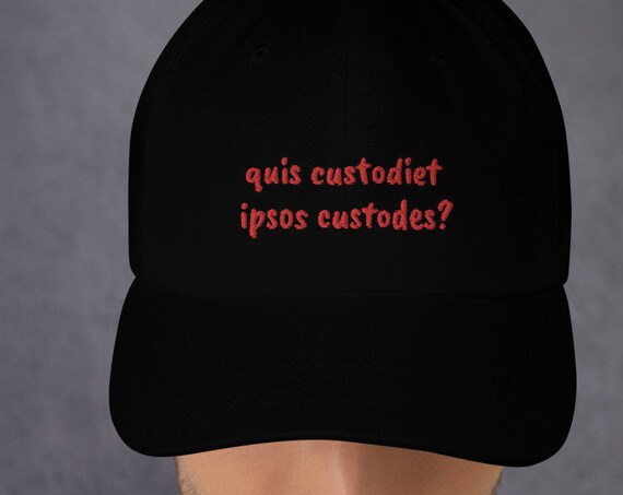 Watchmen Quote Hat, Trucker Dad Hat, Quis custodiet ipsos custodes? Unique Unisex Baseball Cap