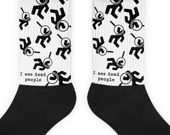 Forensic Pathologist Socks, Police Detective Mortuary, Funny Gifts, Gothic Decor