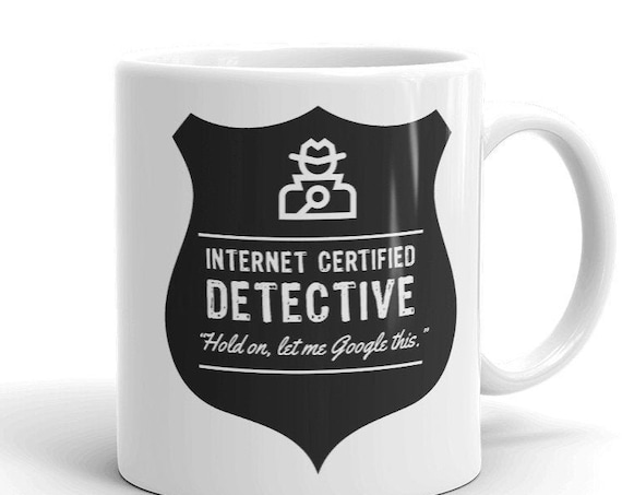 Detective Mug for True Crime Fans, Basically a Detective, My Favorite Murder, Funny Mugs for Crime Junkies