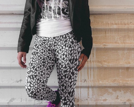 Black and White Leggings, Festival Wear, Capsule Wardrobe, Minimalist Footless Tights
