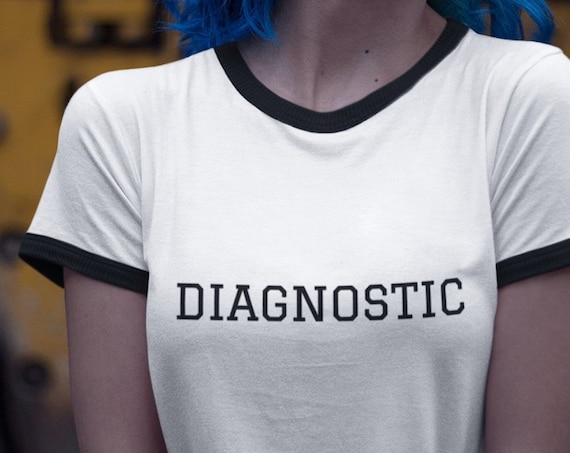 Ted Bundy Shirt, Diagnostic Ringer TShirt, Dark Humor True Crime Gifts, Creepy Weird Horror, Serial Killer Shirts