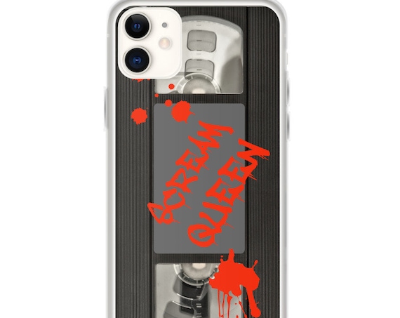Scream Queen Phone Case, Horror Movie Memorabilia, Retro Vhs Tape Cover, iPhone 11, Samsung Galaxy S10