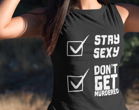 SSDGM Tank Top for My Favorite Murder Fans, Cap Sleeve Stay Sexy Shirt for Murderinos