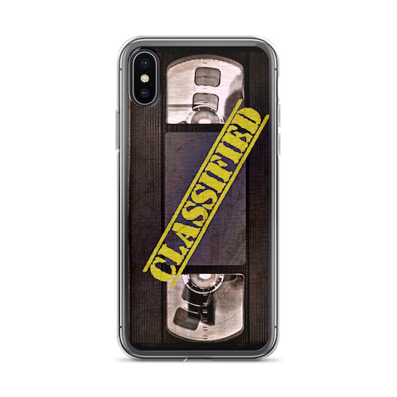 Classified Tape Phone Case, Retro VHS 80s Aesthetic, Conspiracy Theory iPhone 11 Samsung Galaxy Cover