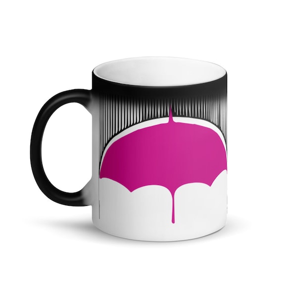 The Umbrella Academy Klaus Hargreeves Magic Color Changing Mug, Pink Umbrella, TUA No. 4, Number 4 Mug