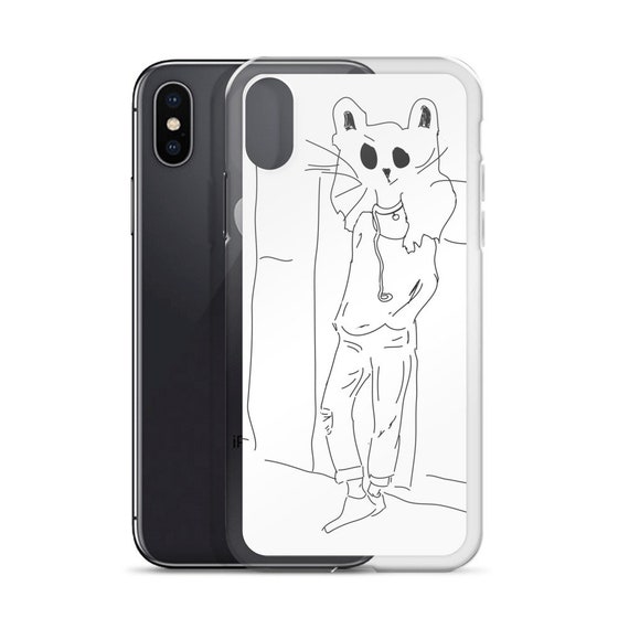 Cool Cat Phone Case, Original Artwork from Frenchtoastygood, Minimalist Comic for Cat Lovers