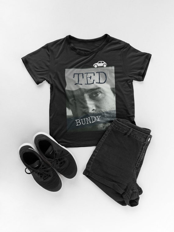 Ted Bundy Graphic T-Shirt, Serial Killer True Crime Shirt, Unisex Semi Fitted Horror Shirts in Plus Sizes