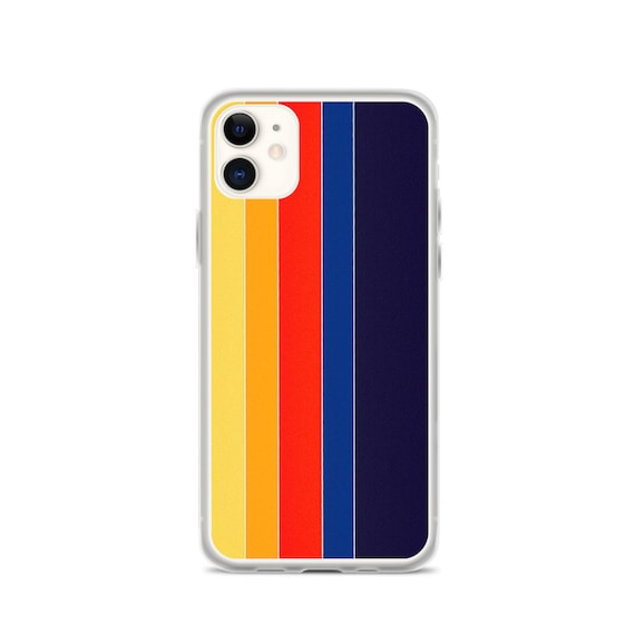 Retro Aesthetic Phone Case, Vintage Color Stripes, iPhone, Samsung Cover
