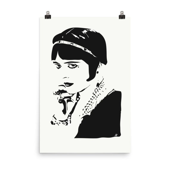 Large Minimalist Print, Original Ink Artwork, Contemporary Figurative Portrait, 1920s