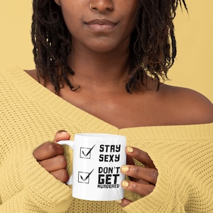 SSDGM My Favorite Murder Mug, Stay Sexy and Don't Get Murdered Coffee Cup for Murderinos, Cute MFM Gifts image 3